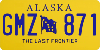 AK license plate GMZ871
