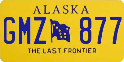 AK license plate GMZ877