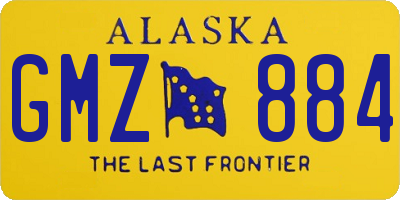 AK license plate GMZ884