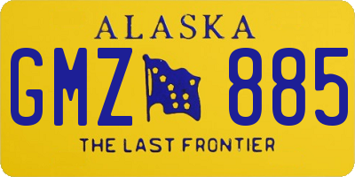 AK license plate GMZ885