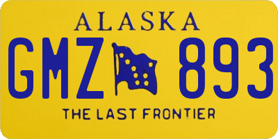 AK license plate GMZ893