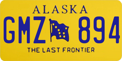 AK license plate GMZ894