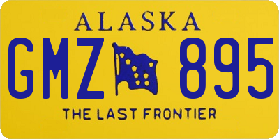 AK license plate GMZ895