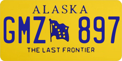 AK license plate GMZ897