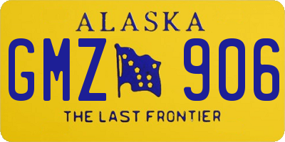 AK license plate GMZ906