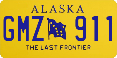 AK license plate GMZ911