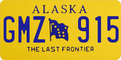 AK license plate GMZ915