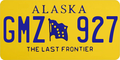 AK license plate GMZ927