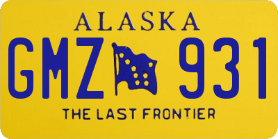 AK license plate GMZ931