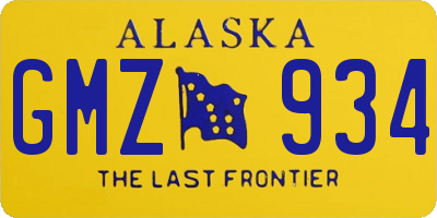 AK license plate GMZ934