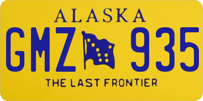 AK license plate GMZ935