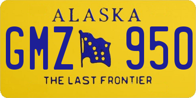 AK license plate GMZ950