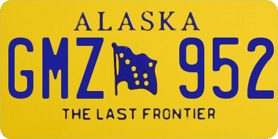 AK license plate GMZ952
