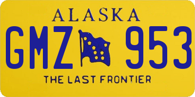 AK license plate GMZ953
