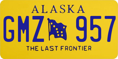 AK license plate GMZ957
