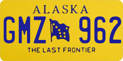 AK license plate GMZ962