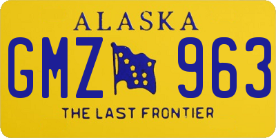 AK license plate GMZ963