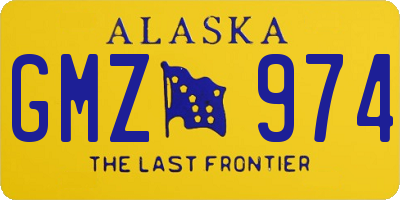 AK license plate GMZ974