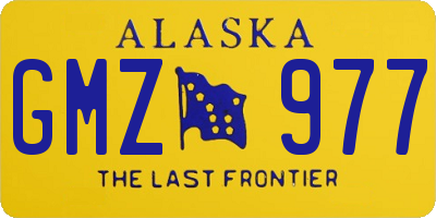 AK license plate GMZ977