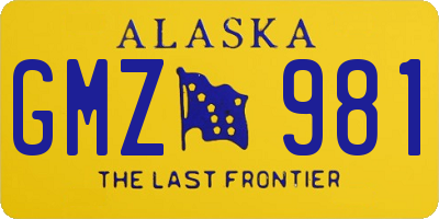 AK license plate GMZ981