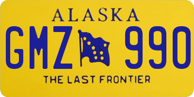 AK license plate GMZ990