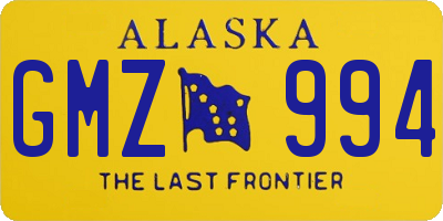 AK license plate GMZ994