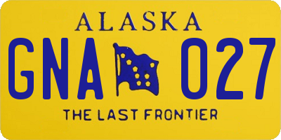 AK license plate GNA027