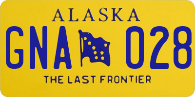 AK license plate GNA028