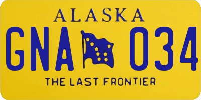 AK license plate GNA034