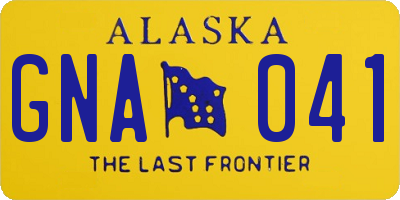AK license plate GNA041