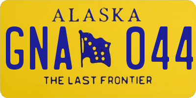 AK license plate GNA044