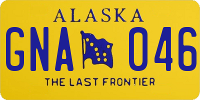 AK license plate GNA046
