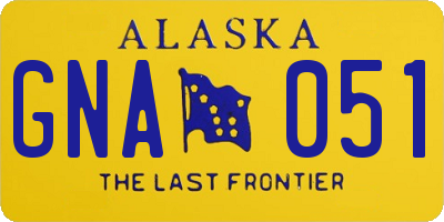 AK license plate GNA051