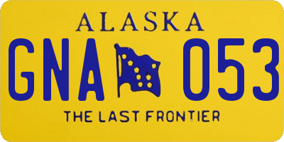 AK license plate GNA053