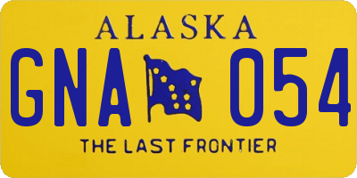 AK license plate GNA054