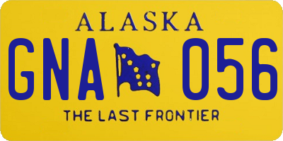 AK license plate GNA056
