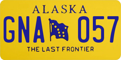 AK license plate GNA057