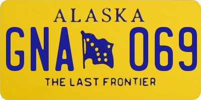 AK license plate GNA069