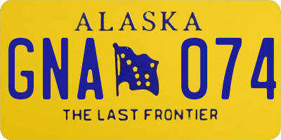 AK license plate GNA074