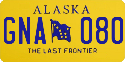 AK license plate GNA080