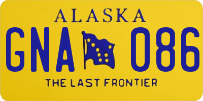 AK license plate GNA086