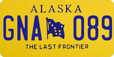 AK license plate GNA089