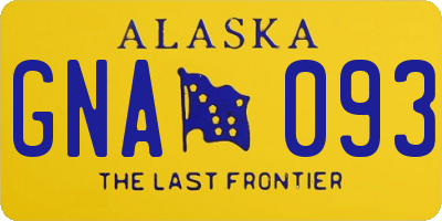 AK license plate GNA093
