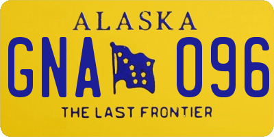 AK license plate GNA096
