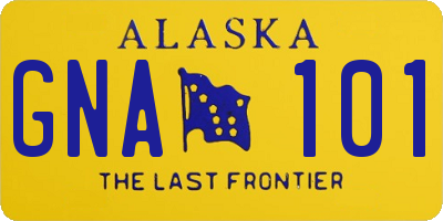 AK license plate GNA101