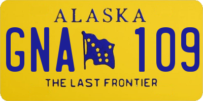 AK license plate GNA109