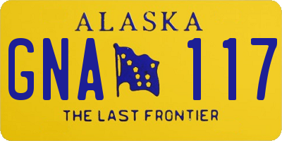 AK license plate GNA117