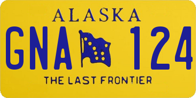 AK license plate GNA124
