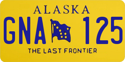 AK license plate GNA125