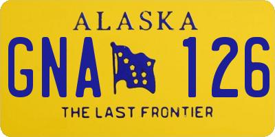 AK license plate GNA126